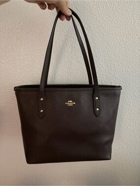 Mini COACH Leather Tote Bag - Classic Everyday Carry